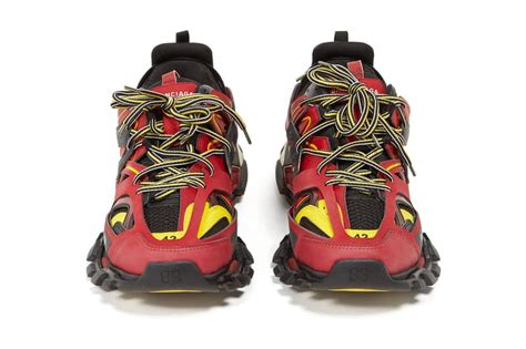 balenciaga track red black yellow.